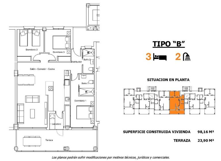 Wohnung zum Kauf provisionsfrei 276.000 € 3 Zimmer 121 m² San Miguel de Salinas