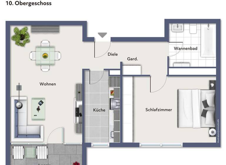Wohnung zum Kauf 149.000 € 2 Zimmer 64 m² 10. Geschoss Ober-Roden Rödermark 63322
