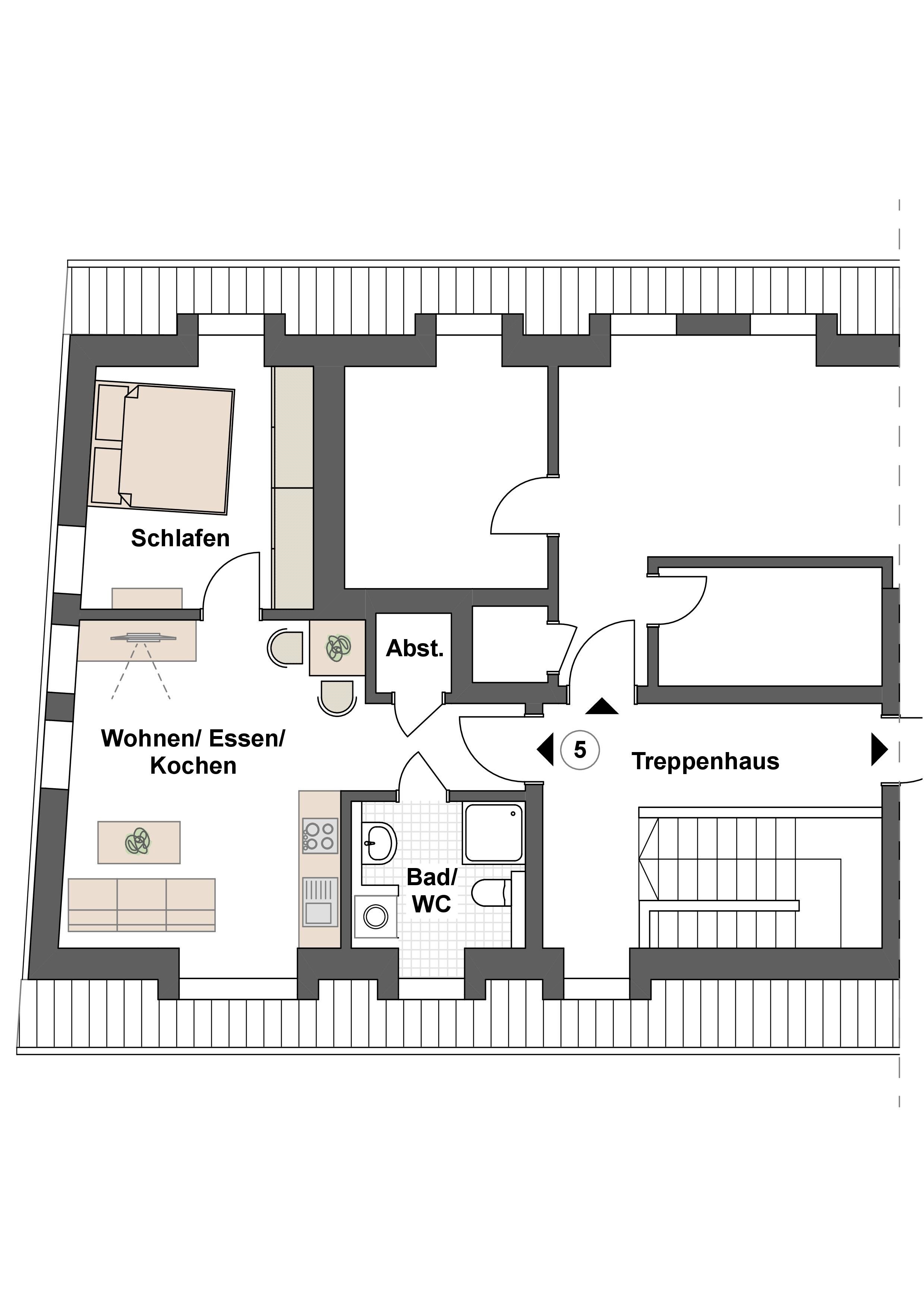 Wohnung zur Miete 450 € 2 Zimmer 34 m²<br/>Wohnfläche 2.<br/>Geschoss 01.12.2024<br/>Verfügbarkeit Alte Poststraße 13 Stadt Ansbach 91522