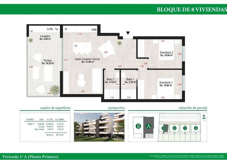 Wohnung zum Kauf provisionsfrei 225.000 € 2 Zimmer 71 m² Alhama de Murcia
