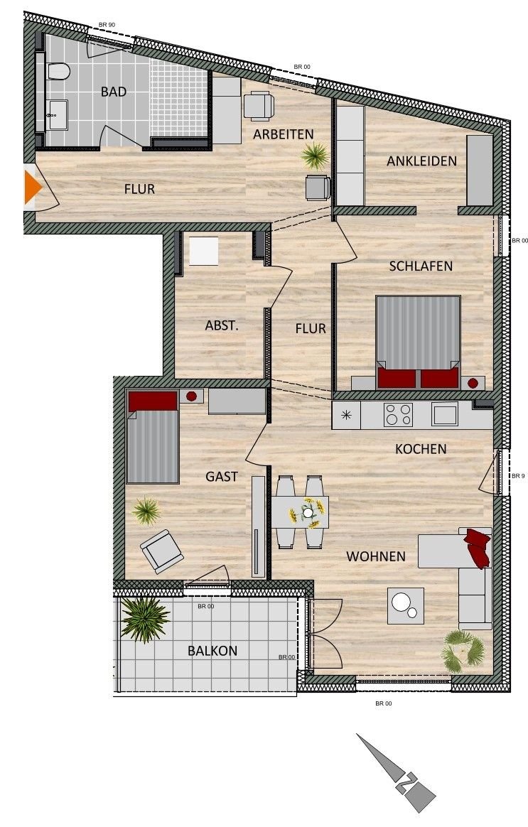 Wohnung zum Kauf provisionsfrei 439.900 € 3,5 Zimmer 89,7 m²<br/>Wohnfläche 2.<br/>Geschoss Much Much 53804