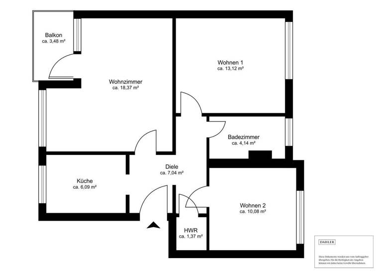 Wohnung zum Kauf 149.000 € 3 Zimmer 61 m² 2. Geschoss Sodenmatt Bremen 28259