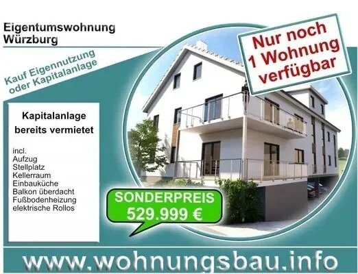 Wohnung zum Kauf 2 Zimmer 64,2 m²<br/>Wohnfläche 3.<br/>Geschoss Scharoldstraße 26 Grombühl Würzburg 97070