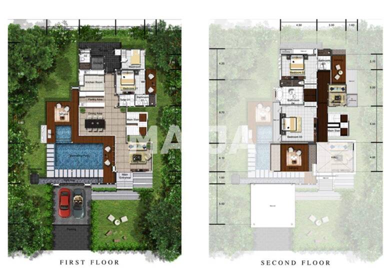 Villa zum Kauf 394.650 € 5 Zimmer 425 m² 600 m² Grundstück 3144 Rd Mueang Si Racha 20130