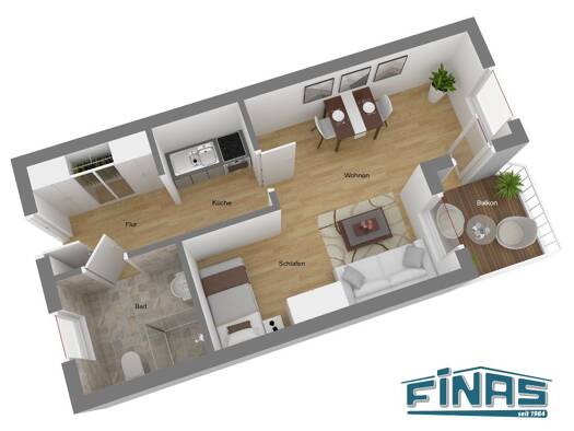 Wohnung zur Miete 450 € 1 Zimmer 42 m² 1. Geschoss frei ab sofort Berliner Straße 13 Watzenborn-Steinberg Pohlheim 35415