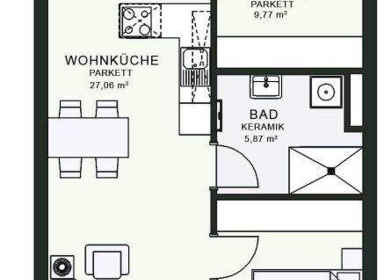 Wohnung zur Miete - Erstbezug 693 € 3 Zimmer 62,7 m² 1. Geschoss frei ab 01.06.2026 Fröhlichgasse 23-35 Jakomini Graz 8010