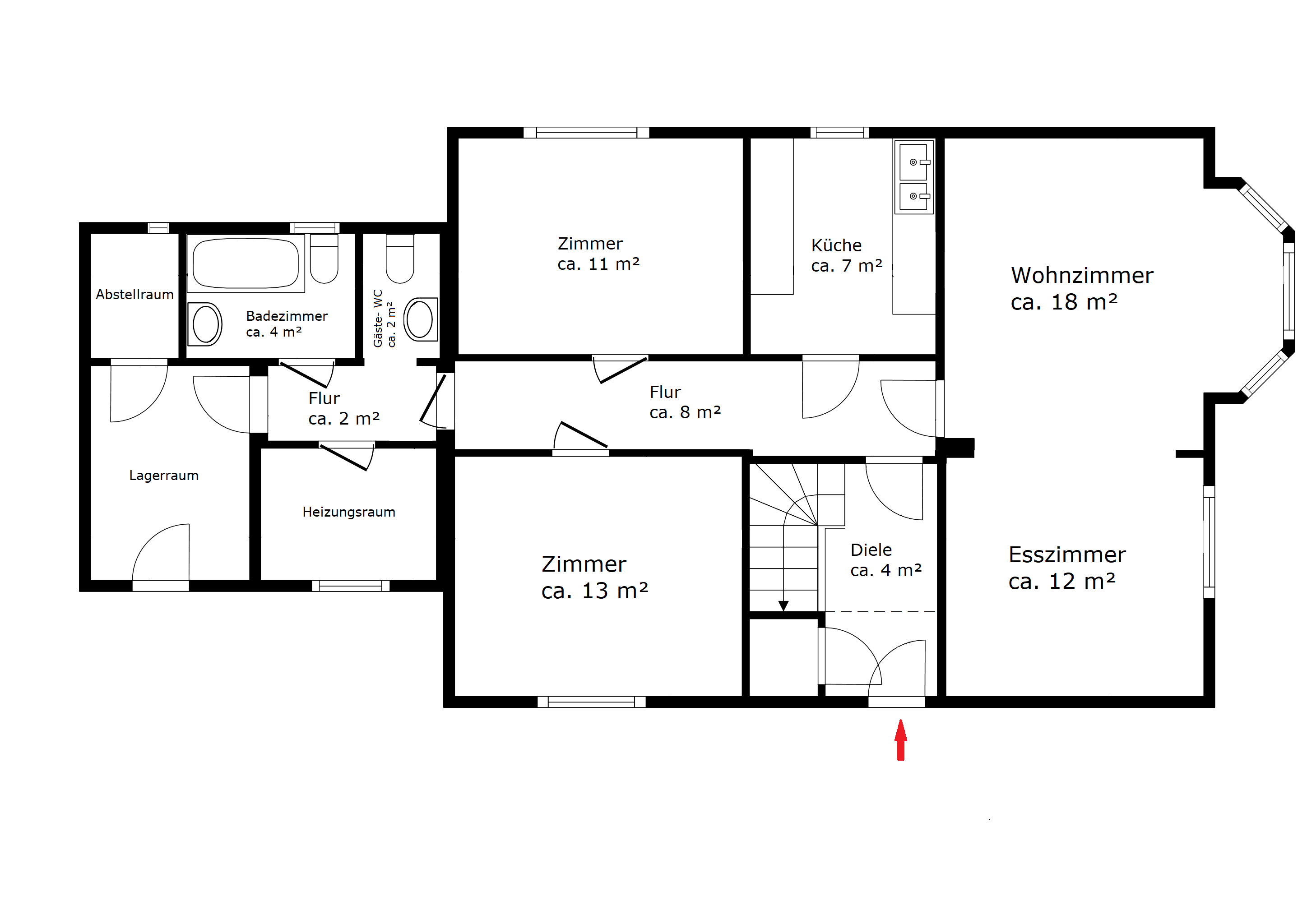 Mehrfamilienhaus zum Kauf 239.000 € 7 Zimmer 150 m²<br/>Wohnfläche 434 m²<br/>Grundstück Mitte - Bezirk 8 Delmenhorst 27749