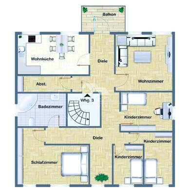Wohnung zur Miete 749 € 5 Zimmer 108,6 m² Beratzhausen Beratzhausen 93176