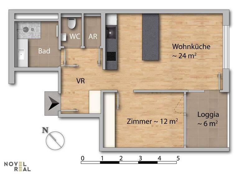 Terrassenwohnung zur Miete 1.317 € 2 Zimmer 55,5 m² 21. Geschoss frei ab 01.05.2026 Wien 1220