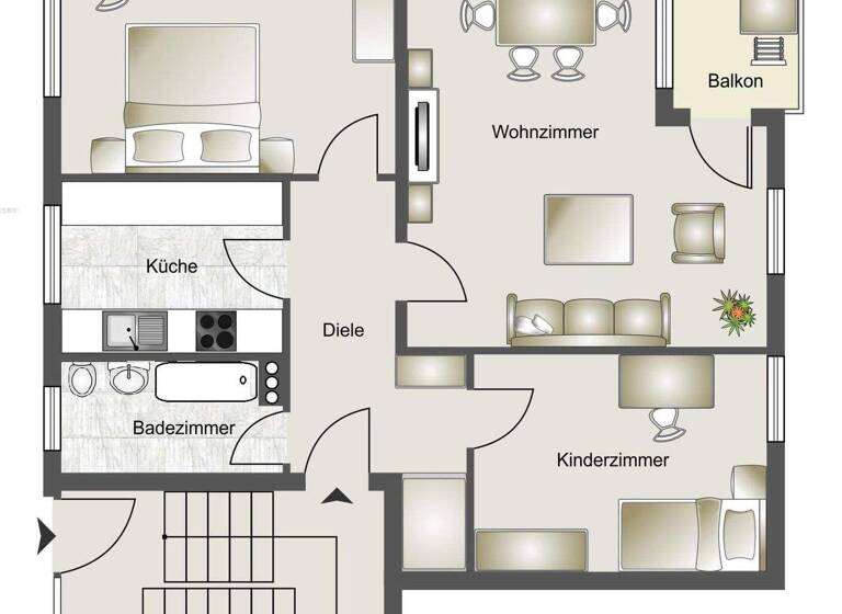 Wohnung zum Kauf 195.000 € 3 Zimmer 74 m² Hennef 53773