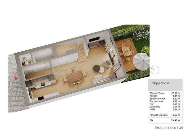 Maisonette zum Kauf - Erstbezug provisionsfrei 520.000 € 4 Zimmer 130 m² frei ab 01.05.2027 Sambacher Neuberg 7 Sambach Pommersfelden 96178