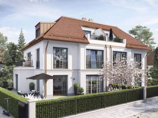 Doppelhaushälfte zum Kauf - Erstbezug provisionsfrei 2.700.000 € 5 Zimmer 198,1 m² 249 m² Grundstück frei ab 01.03.2027 Rominter Straße 2 Bogenhausen München 81927