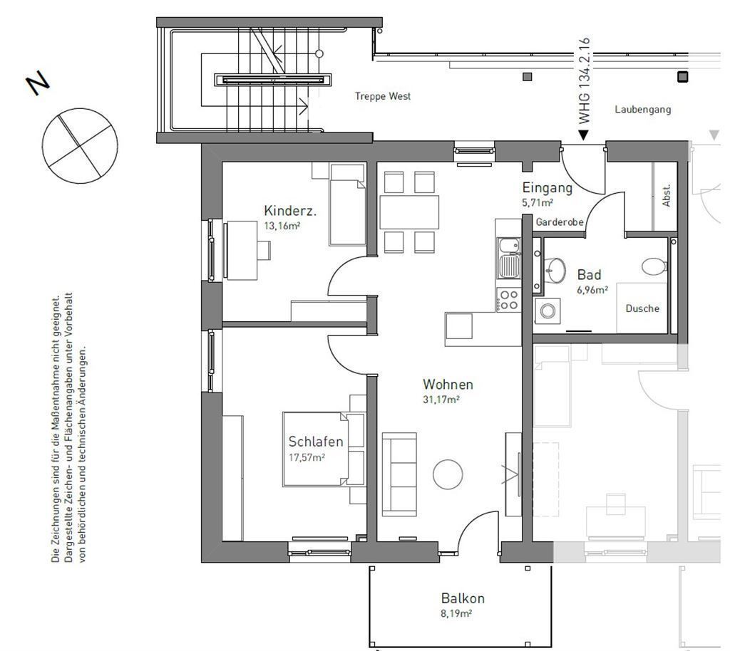 Wohnung zur Miete 1.164 € 3 Zimmer 78,7 m²<br/>Wohnfläche 2.<br/>Geschoss ab sofort<br/>Verfügbarkeit Hasenbuck Nürnberg 90461