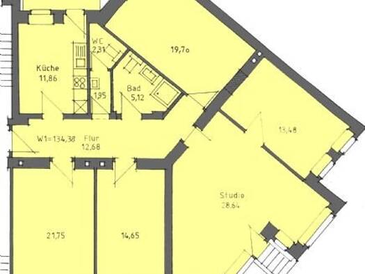 Büro zur Miete provisionsfrei 1.200 € 5 Zimmer 134,4 m² Bürofläche teilbar von 15 m² bis 119 m² Baumerstraße 3 Andreasvorstadt Erfurt 99089