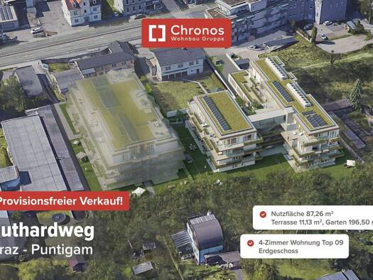 Wohnung zum Kauf - Erstbezug 419.800 € 4 Zimmer 87,8 m² EG Puntigam Graz,17.Bez.:Puntigam 8055