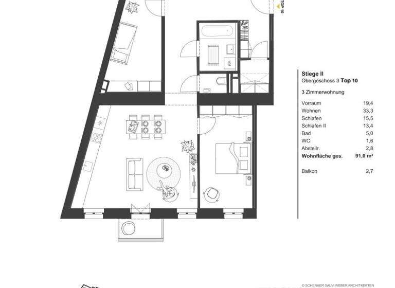 Wohnung zum Kauf - Erstbezug 747.930 € 3 Zimmer 91 m² Wien 1030