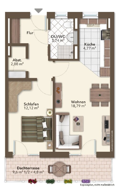 Wohnung zur Miete Wohnen auf Zeit 1.100 € 2 Zimmer 55 m²<br/>Wohnfläche ab sofort<br/>Verfügbarkeit Grafing Grafing 85567