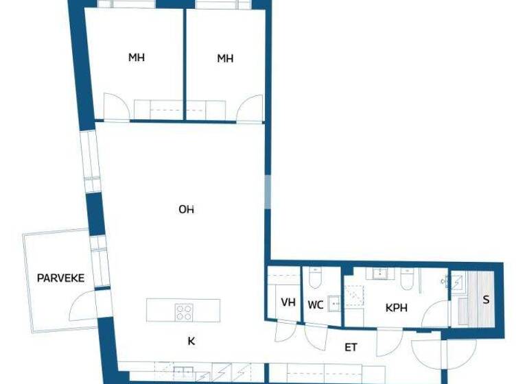 Studio zum Kauf 615.000 € 3 Zimmer 84,5 m² 4. Geschoss Lauttasaarentie 52 Helsinki 00200