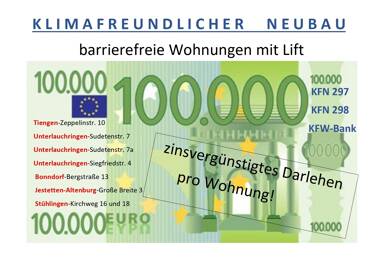 Wohnung zum Kauf provisionsfrei 435.000 € 4 Zimmer 99 m² Dachgeschoss, 3. Geschoss Sudetenstraße 7 Unterlauchringen Unterlauchringen 79787
