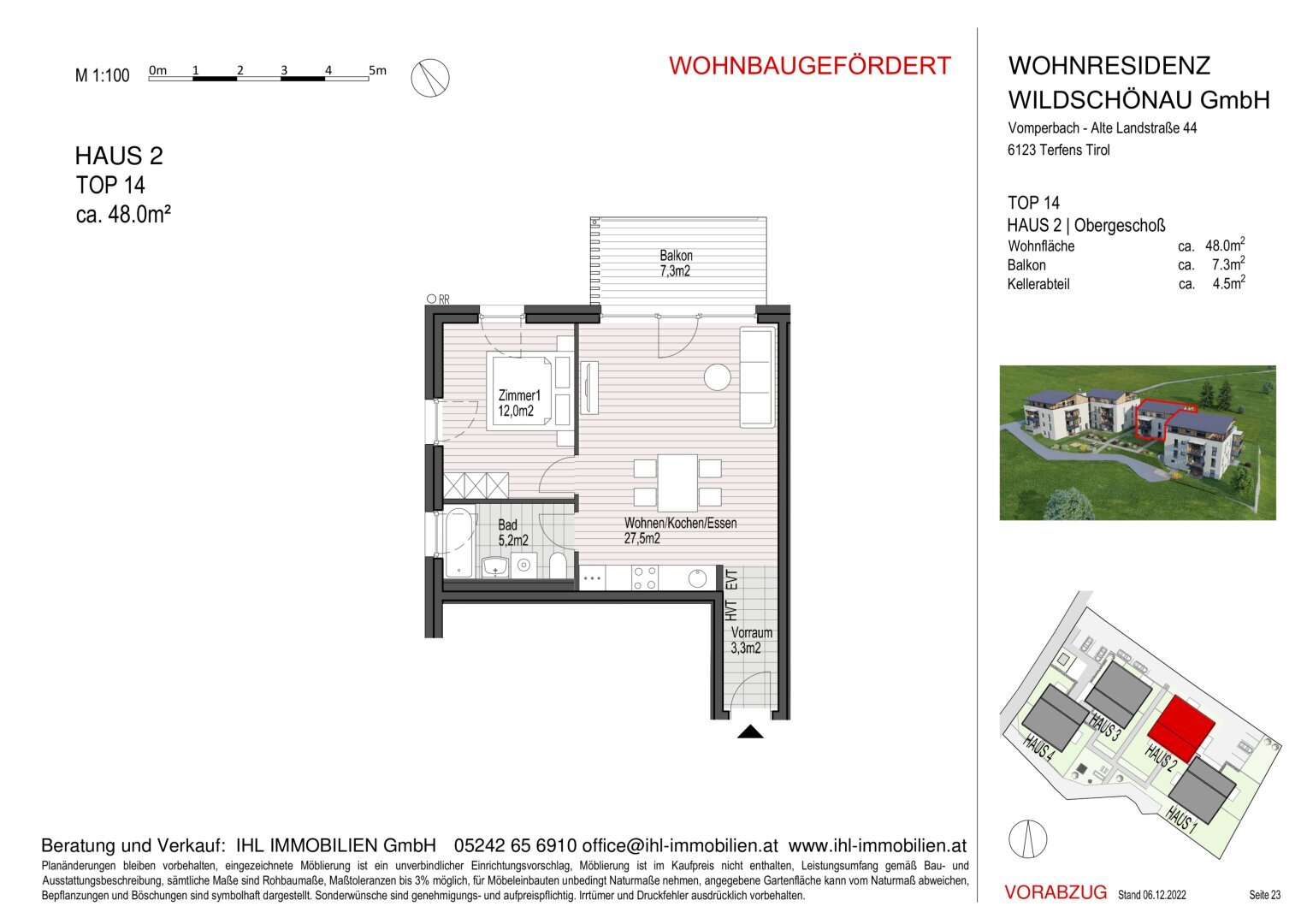 Wohnung zum Kauf 2 Zimmer 48 m²<br/>Wohnfläche 1.<br/>Geschoss Lenzen 239 Oberau 6311