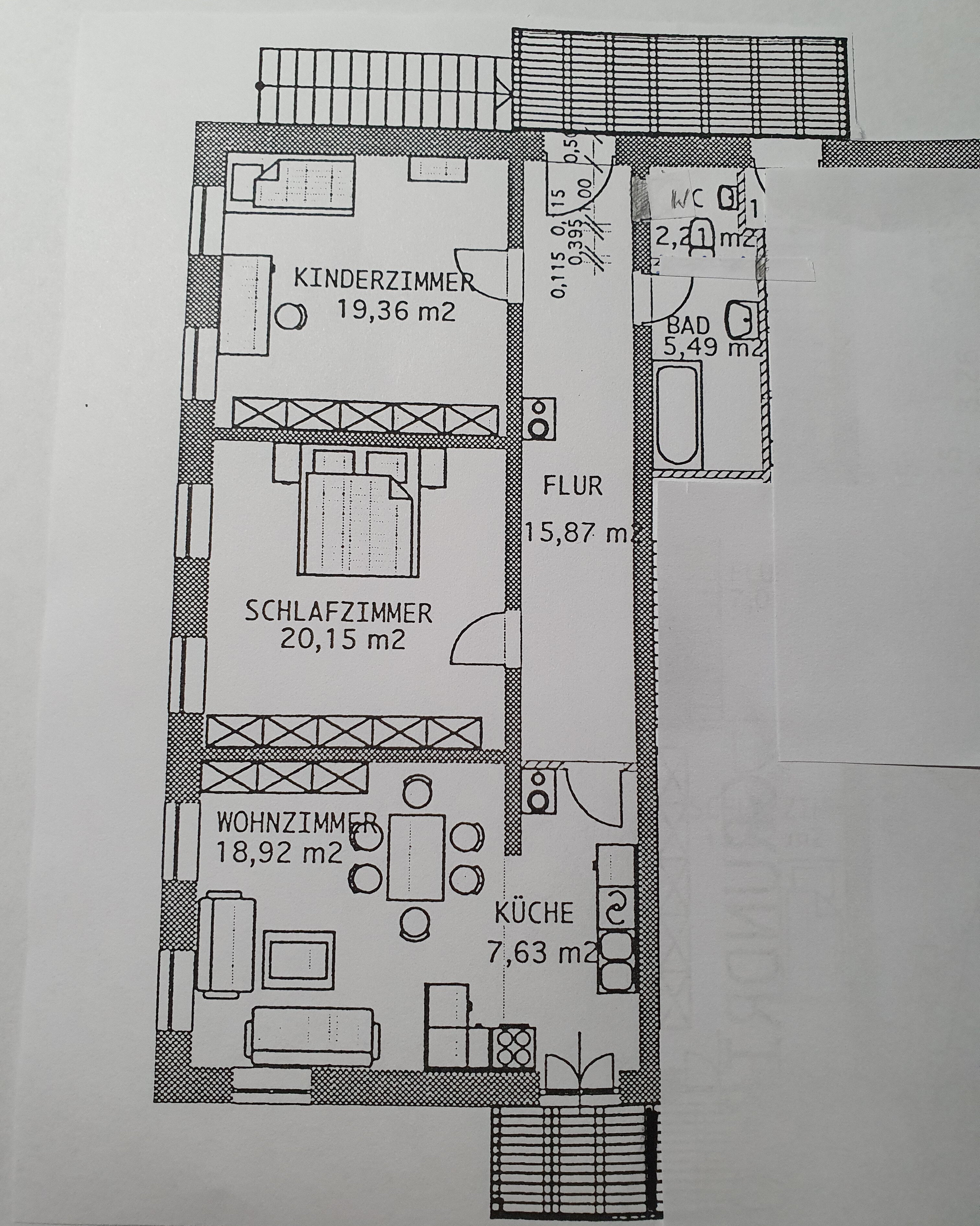 Wohnung zur Miete 830 € 3 Zimmer 90 m²<br/>Wohnfläche Seeshaupter Straße 67 Iffeldorf Iffeldorf 82393