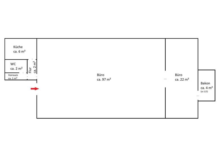 Büro zur Miete 1.250 € 2 Zimmer 132 m² Bürofläche Neuenland Bremen 28199