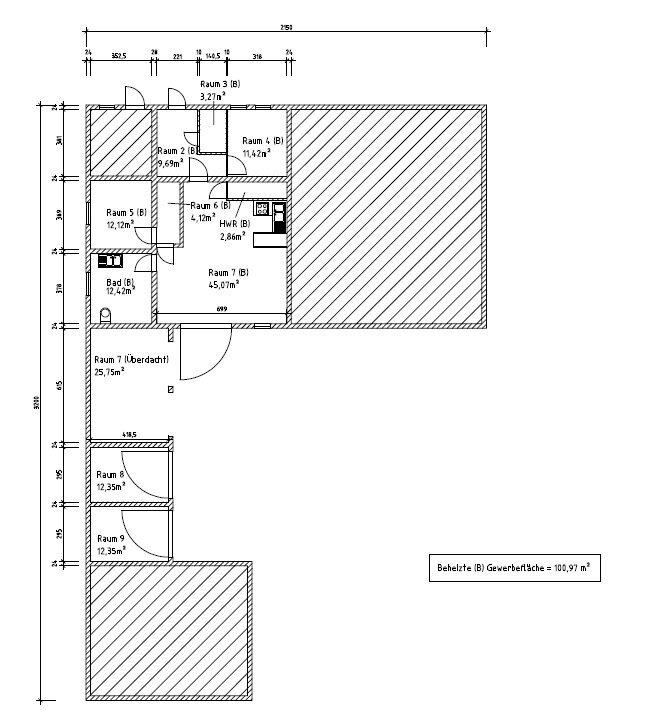 Bürofläche zur Miete provisionsfrei 15 € 4 Zimmer 100 m²<br/>Bürofläche Rückertstraße 2b Bornim Potsdam 14469