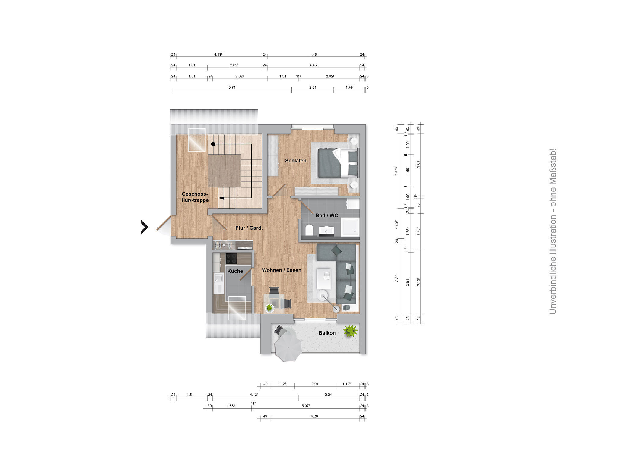 Wohnung zum Kauf 159.000 € 3 Zimmer 73 m²<br/>Wohnfläche 2.<br/>Geschoss Norden Norden 26506