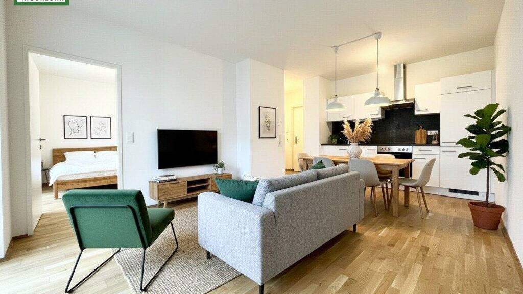 Wohnung zur Miete 493 € 2 Zimmer 38,7 m² 7. Geschoss frei ab 01.05.2026 Brauquartier 15-17 Puntigam Graz 8055