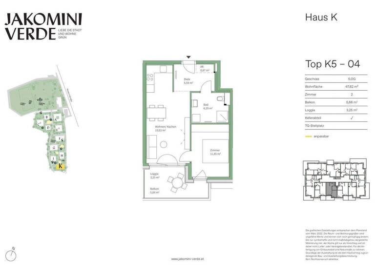 Wohnung zum Kauf - Erstbezug 265.000 € 2 Zimmer 5. Geschoss Kasernstraße Jakomini Graz 8010