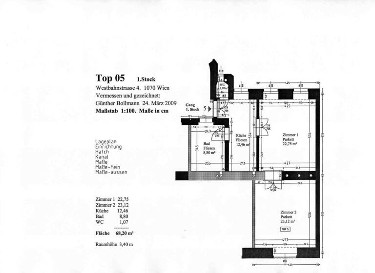 Wohnung zum Kauf 399.000 € 2 Zimmer 68,2 m² 1. Geschoss Westbahnstraße Wien 1070