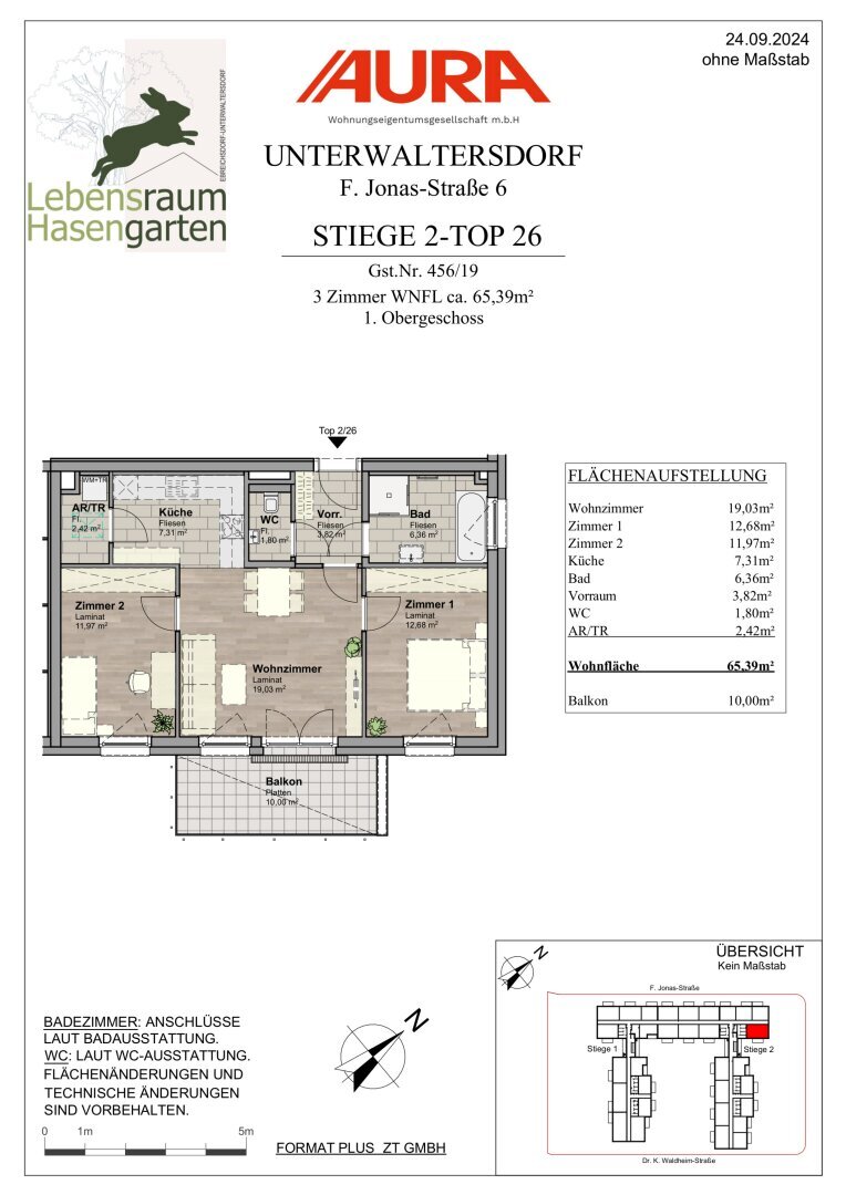 Wohnung zum Kauf provisionsfrei 269.900 € 3 Zimmer 65 m²<br/>Wohnfläche Unterwaltersdorf 2442