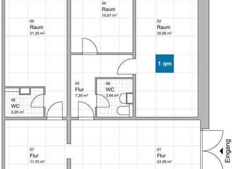 Bürofläche zur Miete provisionsfrei 780 € 4 Zimmer 111,3 m² Bürofläche Rosenbergstr. 10 Gruna Dresden 01277