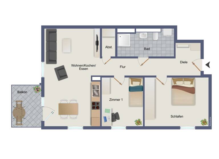 Wohnung zur Miete 980 € 3 Zimmer 77,2 m² frei ab 01.07.2026 Niefern Niefern-Öschelbronn / Niefern 75223