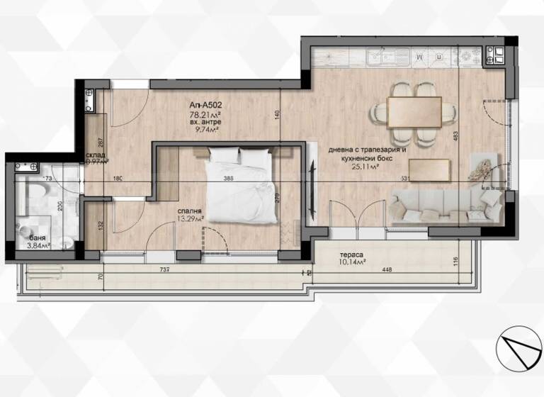 Studio zum Kauf 149.217 € 89,5 m² Sofia