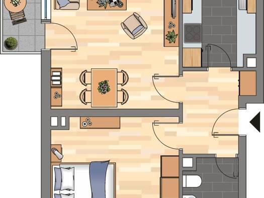 Wohnung zur Miete 409 € 2 Zimmer 51,3 m² 2. Geschoss frei ab 04.10.2026 Joignystraße 1 Mayen 56727
