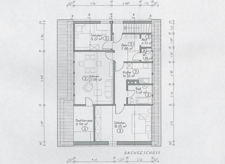 Wohnung zum Kauf 174.000 € 3 Zimmer 74,5 m²<br/>Wohnfläche Dachgeschoss<br/>Geschoss Arzheim 1 Koblenz / Arzheim 56077