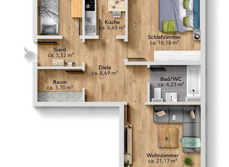Wohnung zum Kauf 578.000 € 2,5 Zimmer 75 m² 2. Geschoss Sendling-Westpark München 81373