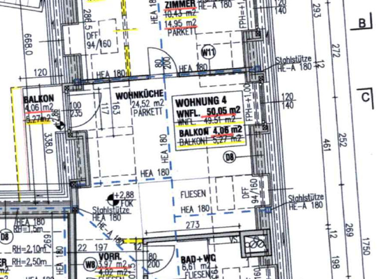 Wohnung zur Miete 731 € 2 Zimmer 50 m² 1. Geschoss frei ab sofort Oberlaaer Str. 85 Wien(Stadt) 1100