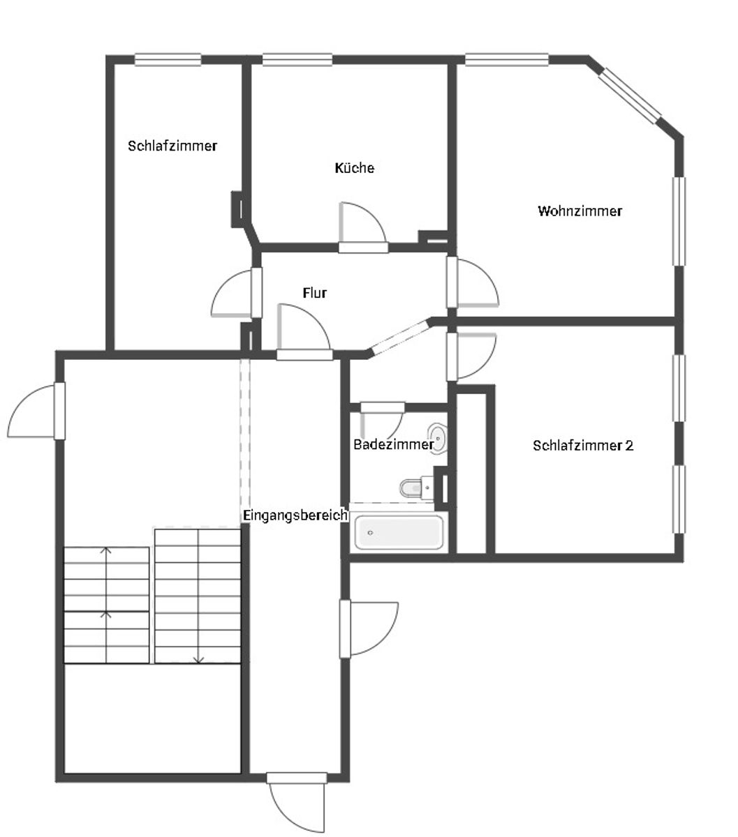 Wohnung zum Kauf 56.000 € 3 Zimmer 57,1 m²<br/>Wohnfläche 1.<br/>Geschoss Hilbersdorf 151 Chemnitz 09131