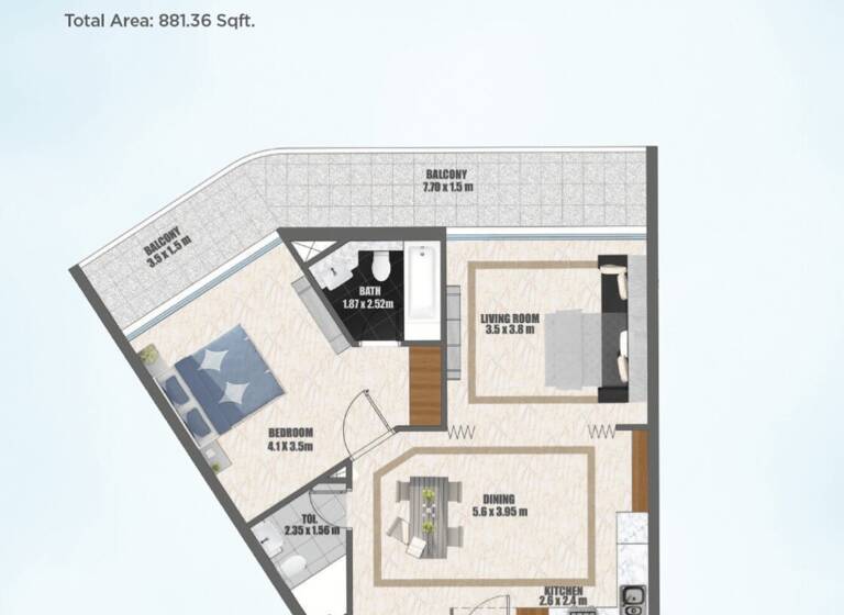 Studio zum Kauf 282.000 € 75 m² frei ab 01.06.2028 Al Mustaqbal St - Business Bay - Dubai - Vereinigt Dubai 0000