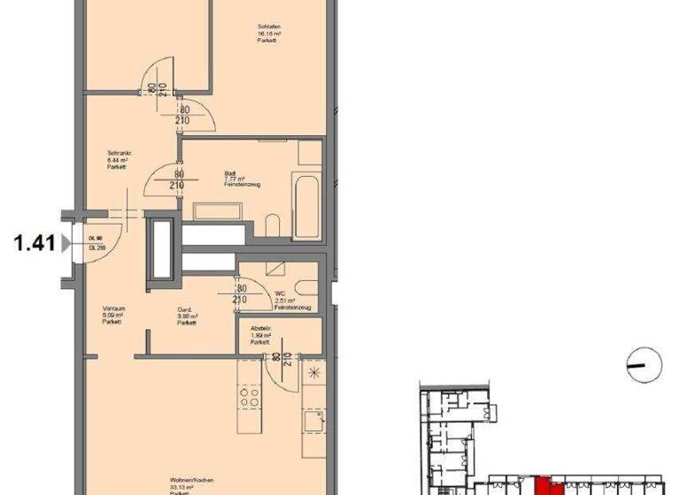 Wohnung zur Miete 991 € 3 Zimmer 94,7 m² 4. Geschoss Kremser Landstraße 24 St. Pölten 3100