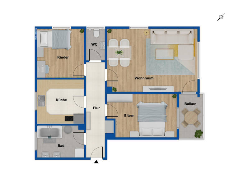 Wohnung zum Kauf 325.000 € 3 Zimmer 80,4 m²<br/>Wohnfläche 1.<br/>Geschoss Heufeldmühle Bruckmühl 83052