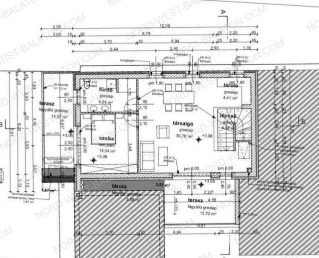 Wohnung zum Kauf provisionsfrei 139.000 € 2 Zimmer 70 m²<br/>Wohnfläche 1.<br/>Geschoss Keszthely 8360