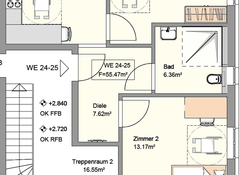 Wohnung zur Miete - Erstbezug 844 € 3 Zimmer 55,5 m² 1. Geschoss frei ab sofort Untere Haardtstraße 57 Eppenbrunn 66957