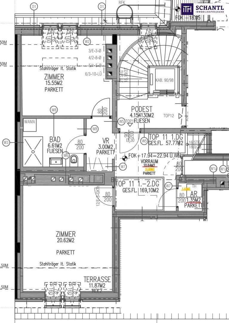 Wohnung zum Kauf 1.379.000 € 4,5 Zimmer 169,1 m²<br/>Wohnfläche 5.<br/>Geschoss Wien 1030