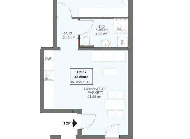 Terrassenwohnung zum Kauf - Erstbezug 322.000 € 2 Zimmer 43,8 m² 3. Geschoss Wien 1170