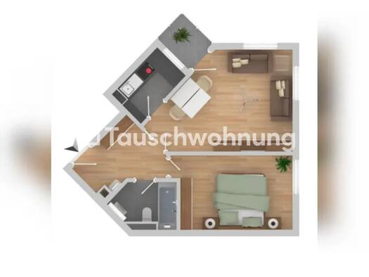 Wohnung zur Miete Tauschwohnung 848 € 2 Zimmer 44 m² 2. Geschoss Moosach München 80637