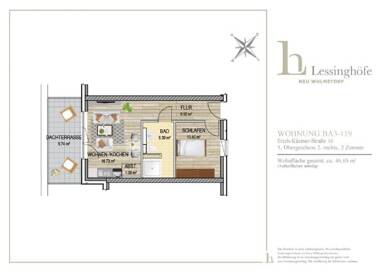 Penthouse zur Miete 640 € 2 Zimmer 46,7 m² 3. Geschoss Erich-Kästner-Straße 16 Neu Wulmstorf Neu Wulmstorf 21629