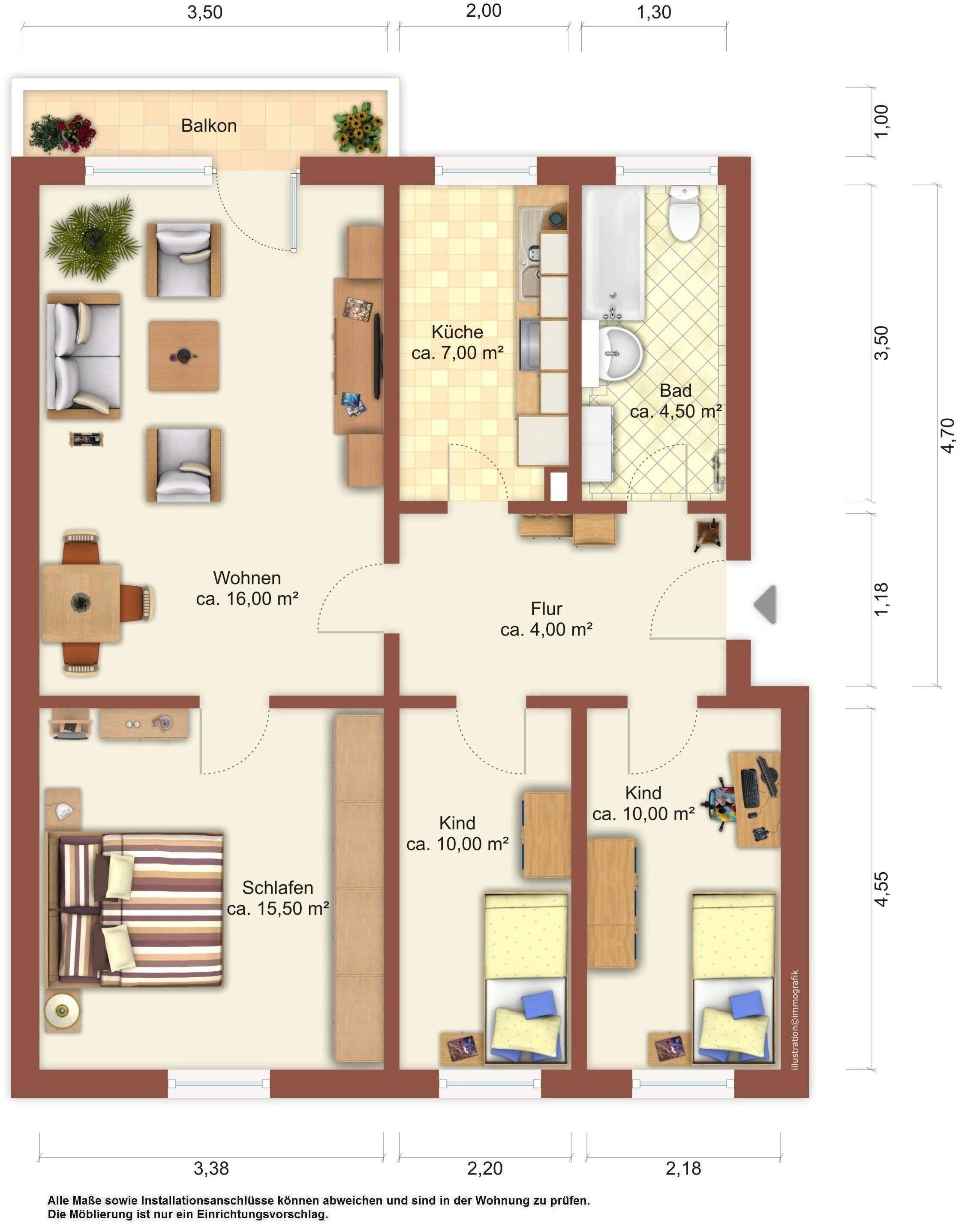 Wohnung zur Miete 381 € 4 Zimmer 70 m²<br/>Wohnfläche 4.<br/>Geschoss Südstraße 43 c Zittau Zittau 02763